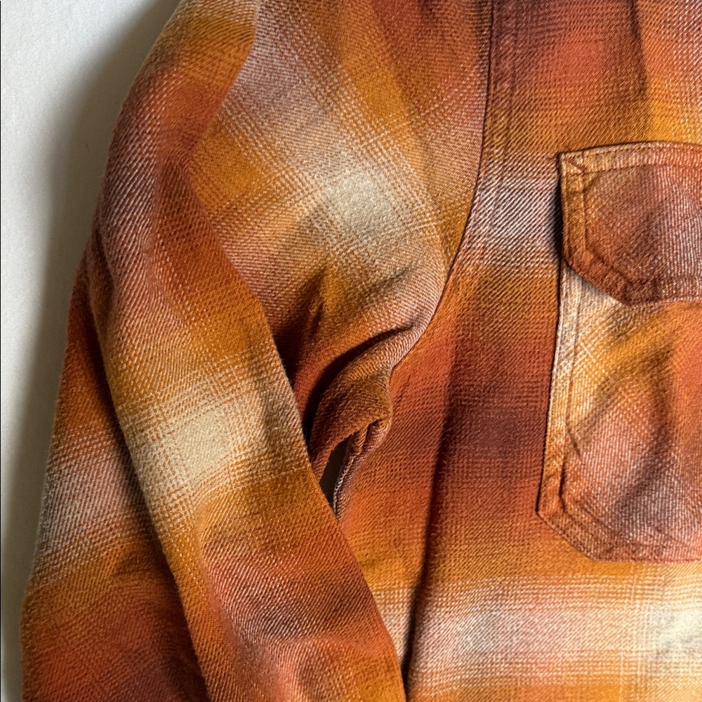 Pendleton Orange Rust Ombre Plaid Button-Down Shi… - image 7